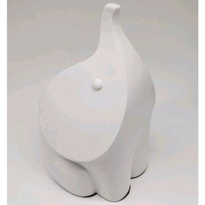 Jonathan Adler Modernist White Elephant Figurine Single Bookend